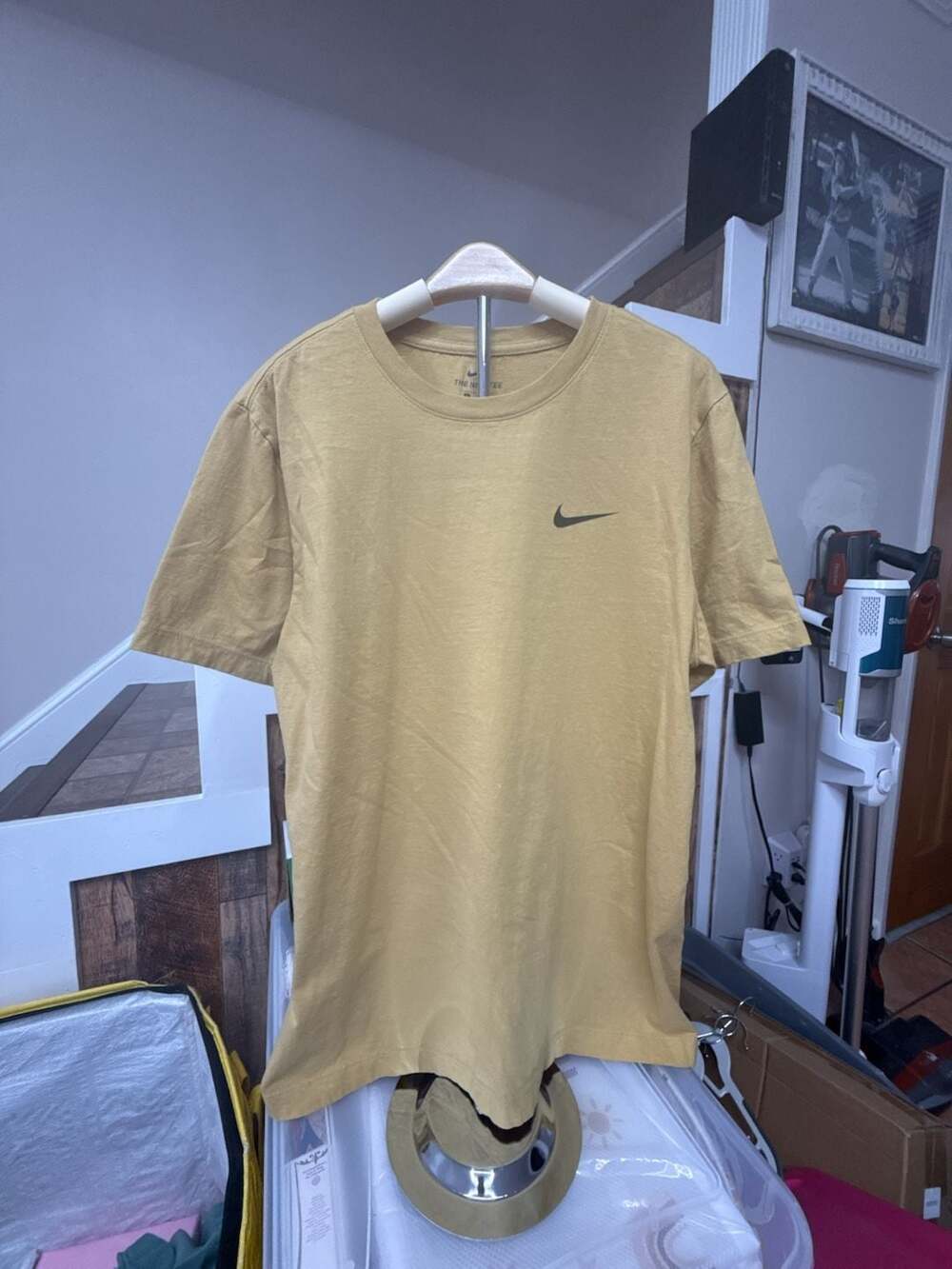 Nike Men's Mustard Yellow Dri-FIT Legend Short Sleeve T-Shirt